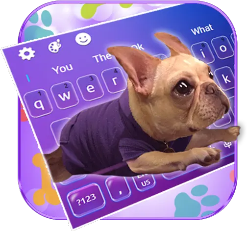 Live Cute French Bulldog Keyboard Theme Apk 10001004 Dog Supply Png Bulldog Icon
