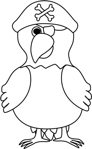 Pirates Parrot Transparent Png Outline Of Pirate Parrot Pirate Parrot Png