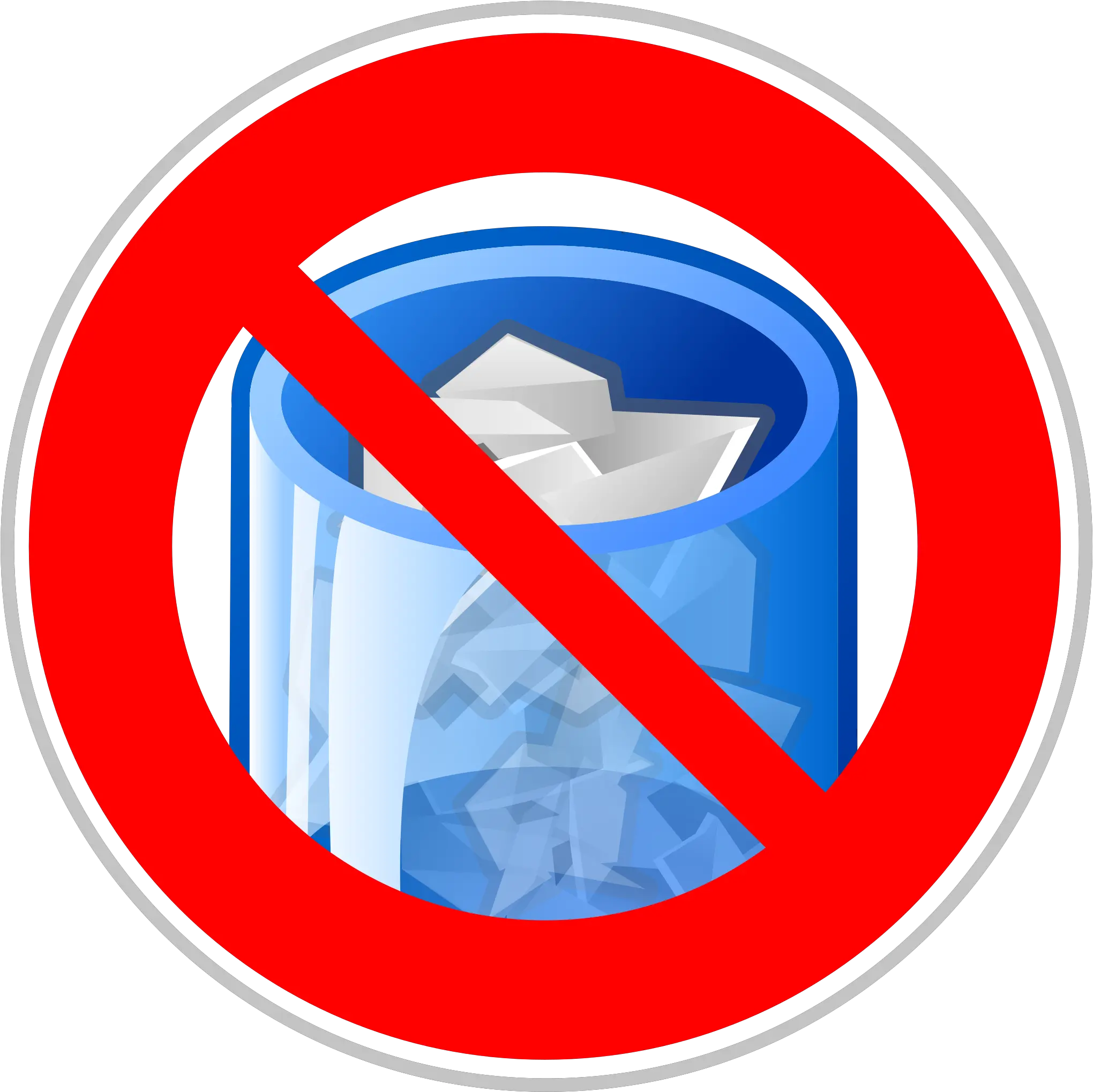 No Trash Icon Waste Container Png No Trash Icon