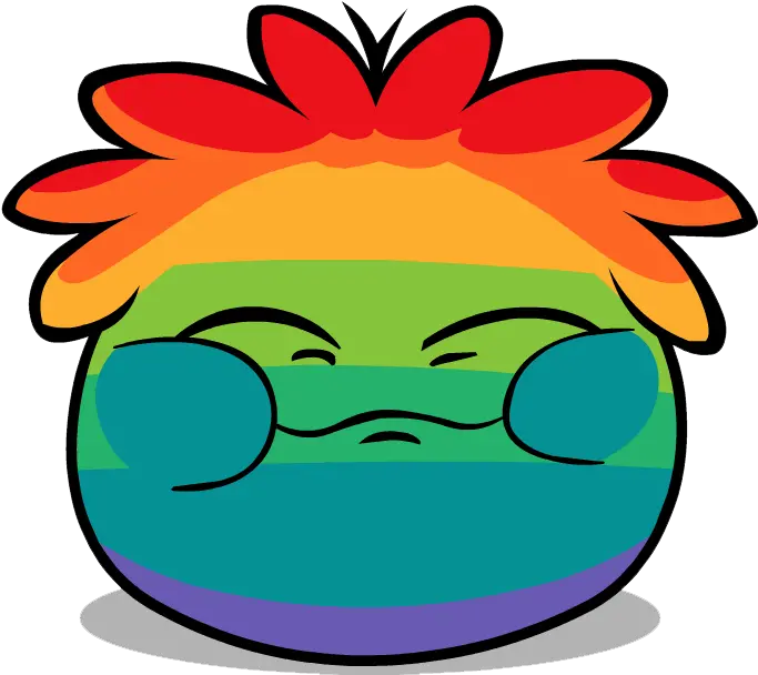 An Eating Rainbow Puffle Puffle Club Penguin 682x607 Club Penguin Puffles Eating Png Club Penguin Png