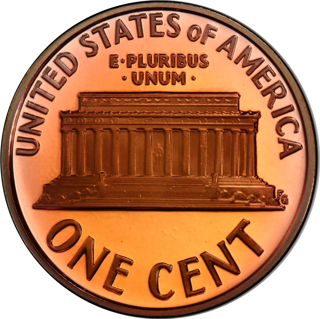 2007 S 1c Pf Lincoln Cents Memorial Reverse Coin Molly Malones Png Lincoln Memorial Icon