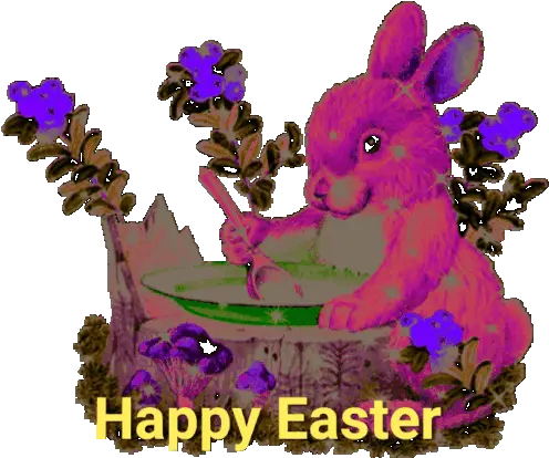 Easter Bunny Sticker Easter Bunny Happy Discover U0026 Share Domestic Rabbit Png Easter Buddy Icon