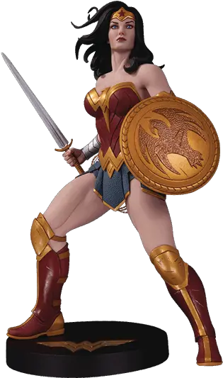 Wonder Woman Takes Sword And Shield In Hand Clip Art Library Dc Collectibles Wonder Woman Statue Png Sword And Shield Png