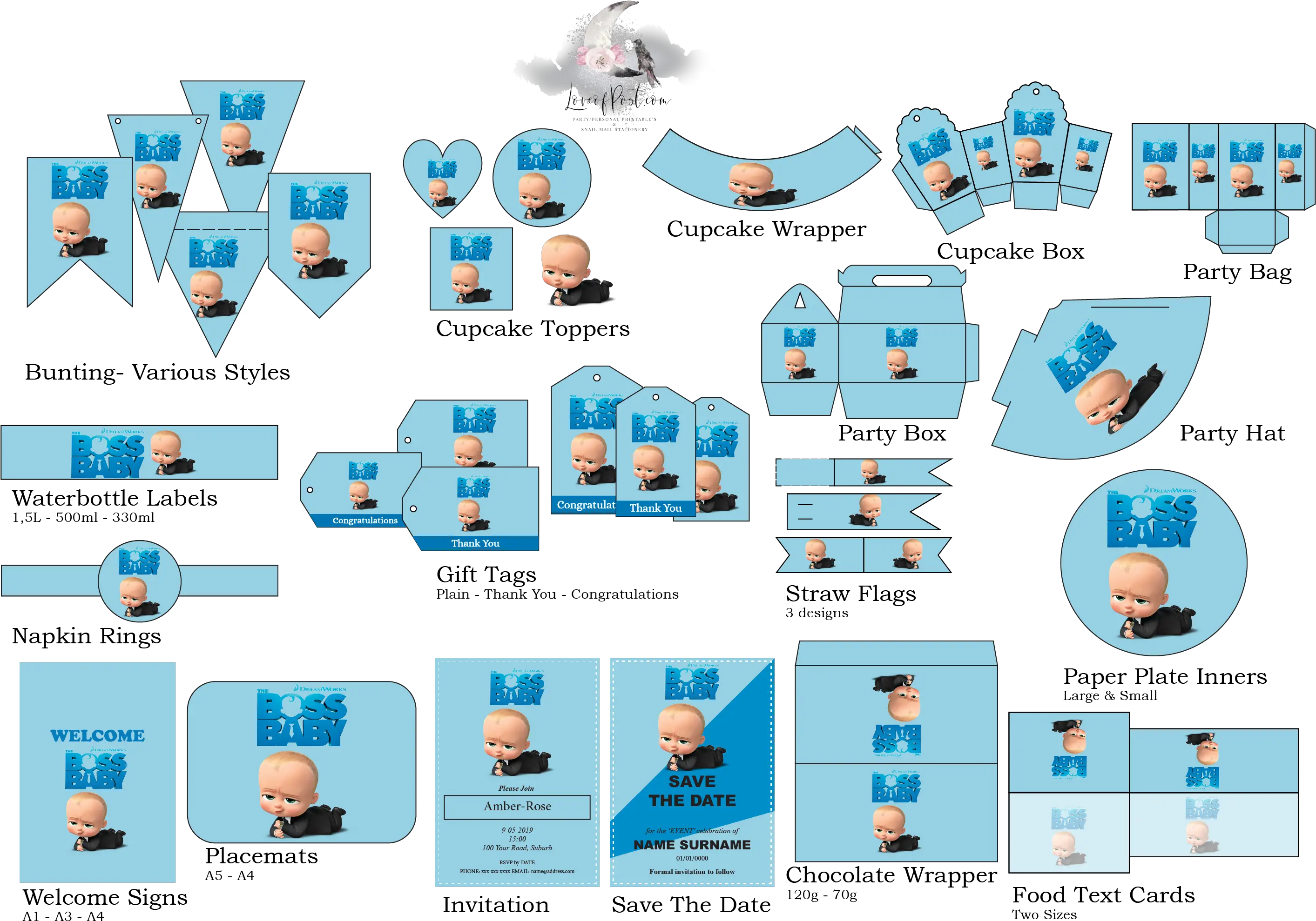 Party Decor Printable Set Boss Baby Themed Printable Boss Baby Decorations Png Boss Baby Transparent