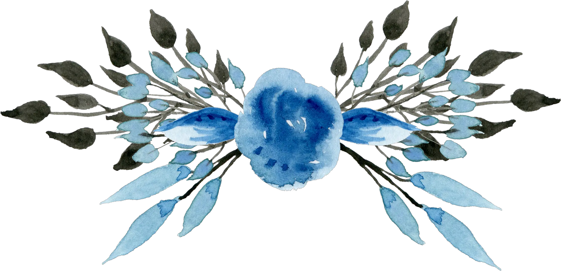 Wedding Invitation Blue Flower Clip Art Hand Painted Blue Transparent Background Blue Watercolor Flowers Png Flower Pattern Png