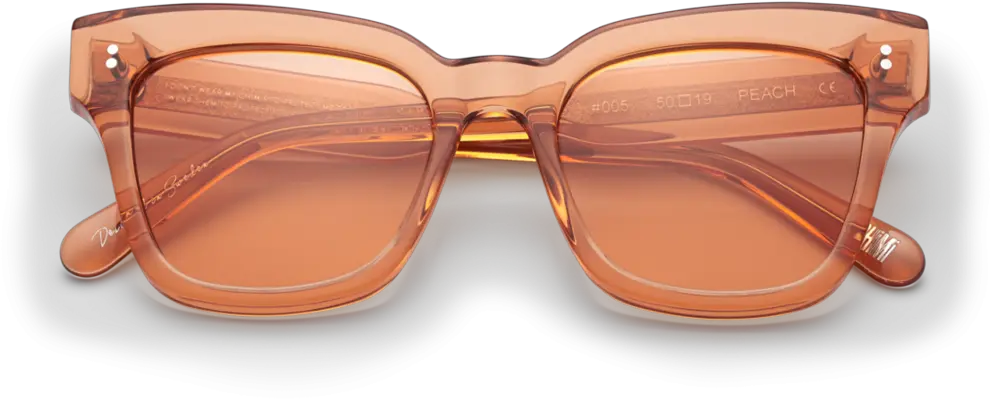 005 Clear Sunglasses In Peach Chimi Eyewear Peach 005 Png Swag Glasses Transparent