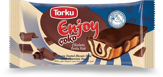 Enjoy Çoko Cocoa Coated Mosaic Cake With Chocolate Sauce Torku Enjoy Çoko Png Kek Png