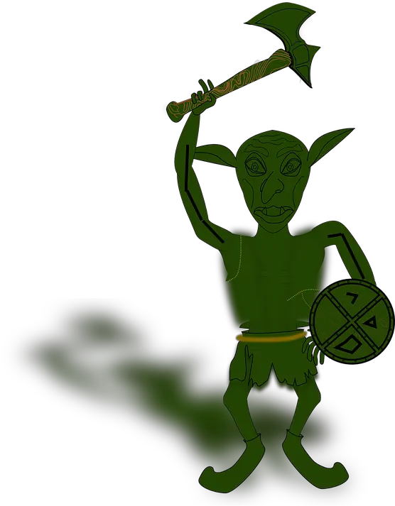 Goblin Gnome Dwarf Free Vector Graphic On Pixabay Goblin With Axe Png Green Goblin Png