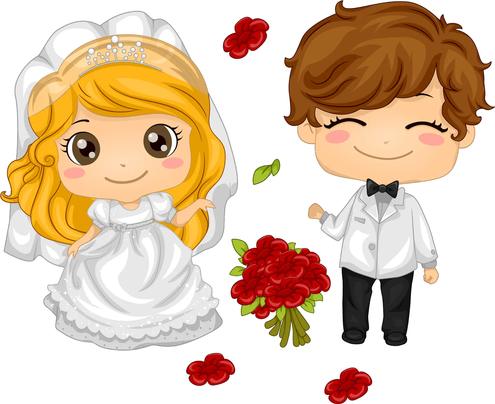 Toon Wedding Couple With Blondie Bride Oh My Fiesta Groom And Bride Cartoons Png Married Couple Png