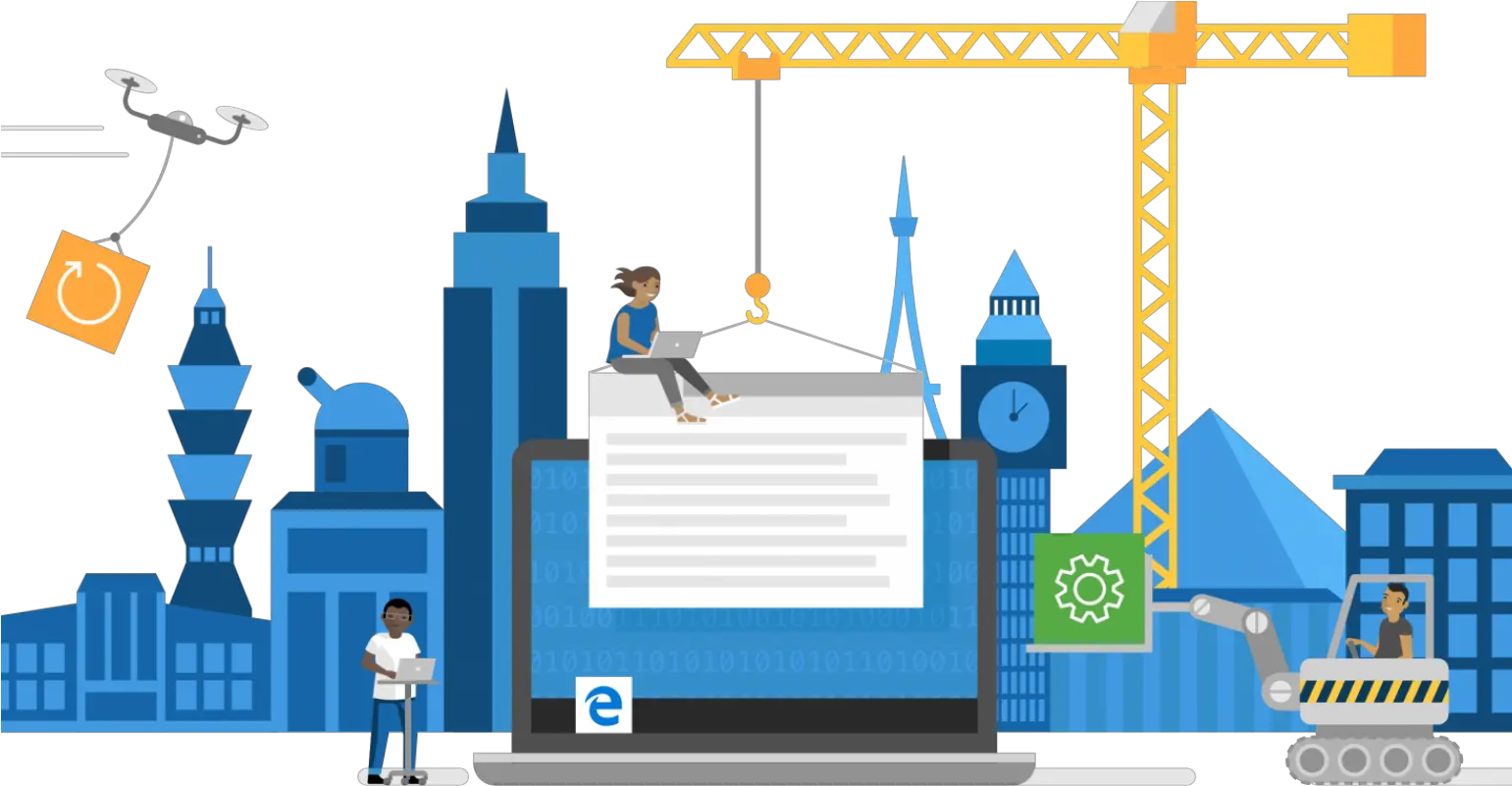 Microsoft Edge Browser Chromium Updates Announced Microsoft Edge On Windows 7 Png Under Construction Transparent