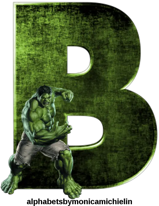 Monica Michielin Alphabets Alfabeto Do Hulk Png Hulk Hulk Png The Hulk Png