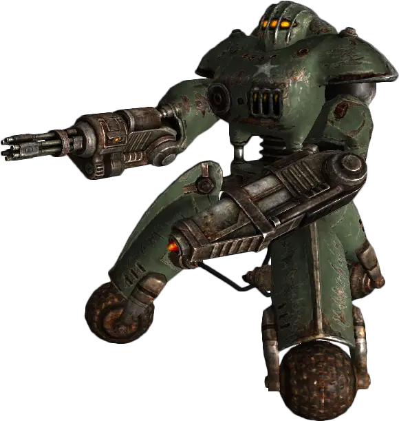 Download Military Sentry Bot Minigun Fallout 3 Sentry Bot Sentry Bot Fallout Robots Png Fallout 3 Logo Png