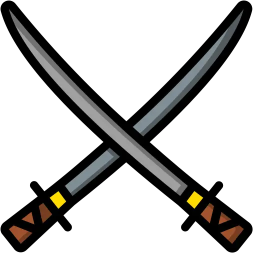 Katana Free Weapons Icons Crossed Swords Black And White Png Katana Icon