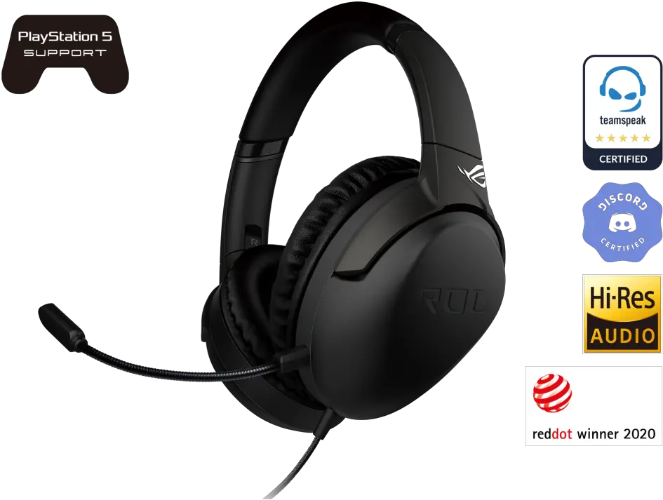 Asus Strix Gocore Usb C Wired Gaming Headset Gamestop Asus Rog Strix Go Gaming Headset Png What Does The Red Dot On Discord Icon Mean