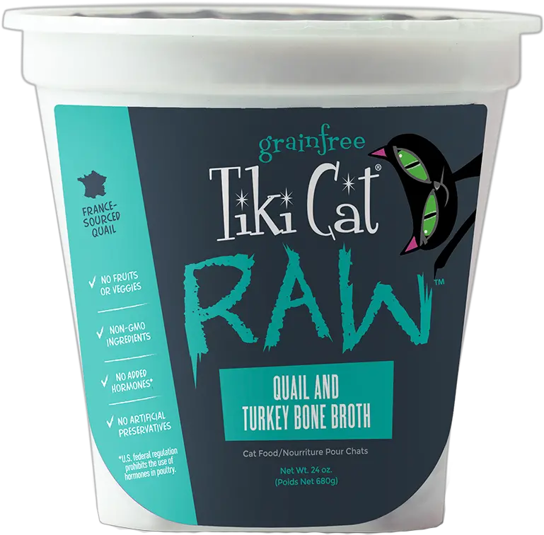 Tiki Cat Raw Frozen Food Quail Wturkey Bone Broth The Pet Beastro Beer Png Quail Png