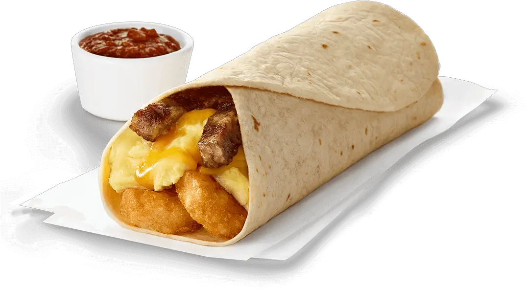 Hash Brown Scramble Burrito Nutrition And Description Chick Fil A Hash Brown Scramble Burrito Png Burrito Png