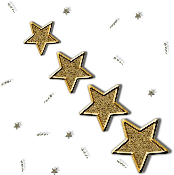 Download Hd Golden Stars Guess Ube82047 Frame Earrings Portable Network Graphics Png Golden Stars Png