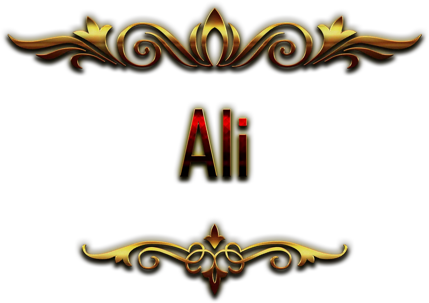 Ali Decorative Name Png A