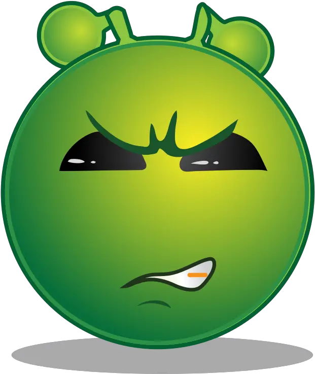 Smiley Smiley Green Alien Png Worried Emoji Png