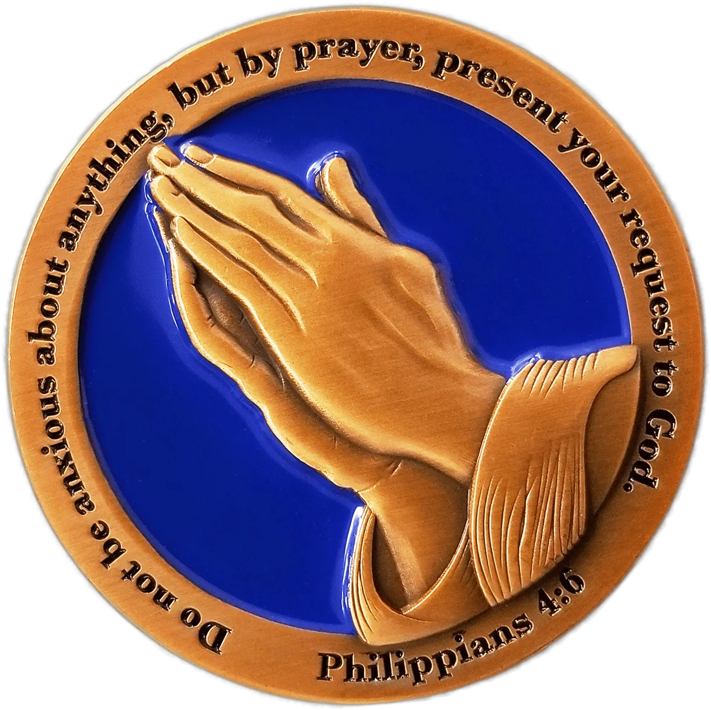 Serenity Prayer Antique Gold Plated Christian Challenge Coin Philippians 46 Serenity Prayer Coun Png Prayer Hands Icon