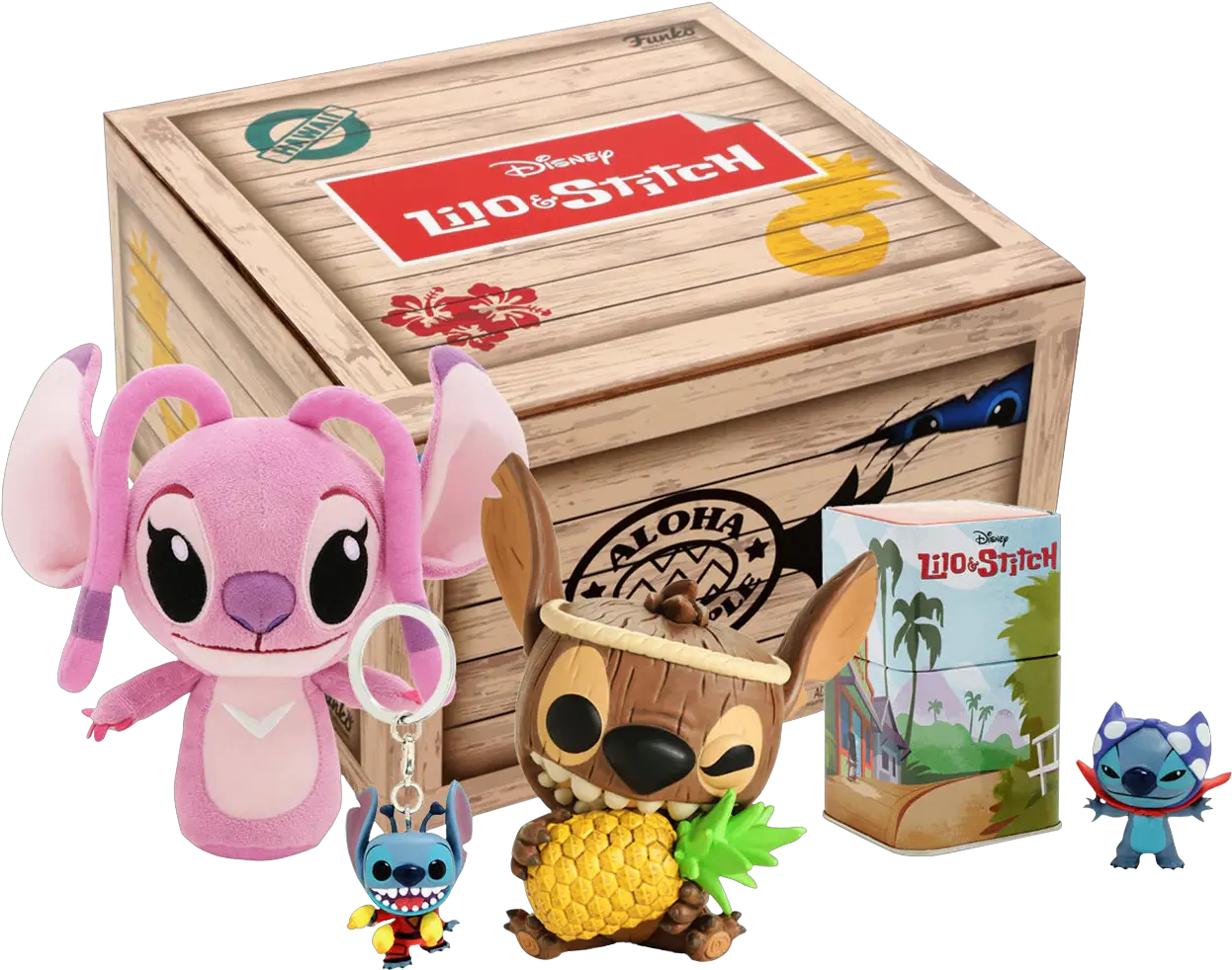 Funko Pop Lilo U0026 Stitch Tiki Stitch Pineapple Scented 472 Aloha Pineapple Exclusive Collector Box Funko Lilo Y Stitch Box Png Lilo Png