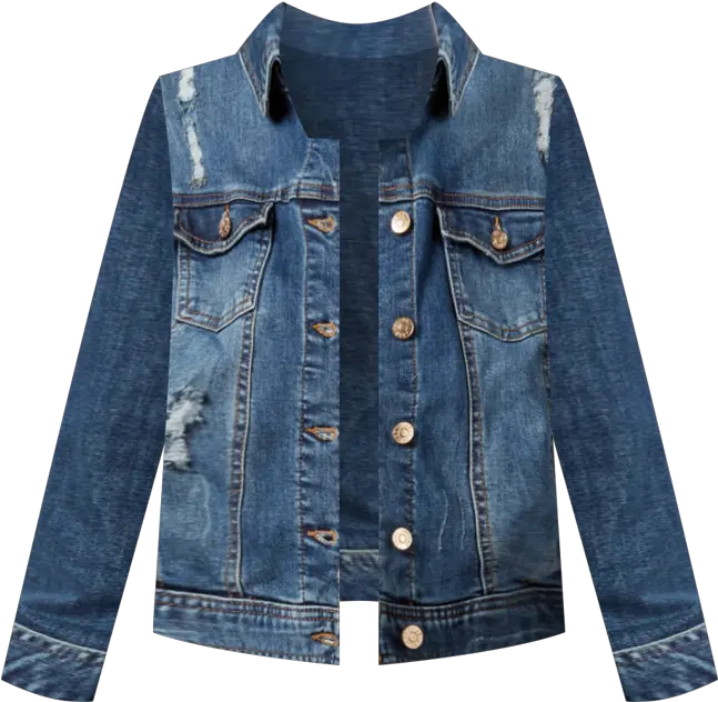 Celebrity Pink Juniorsu0027 Ripped Dark Wash Denim Jacket Long Sleeve Png Icon Apparel Jeans