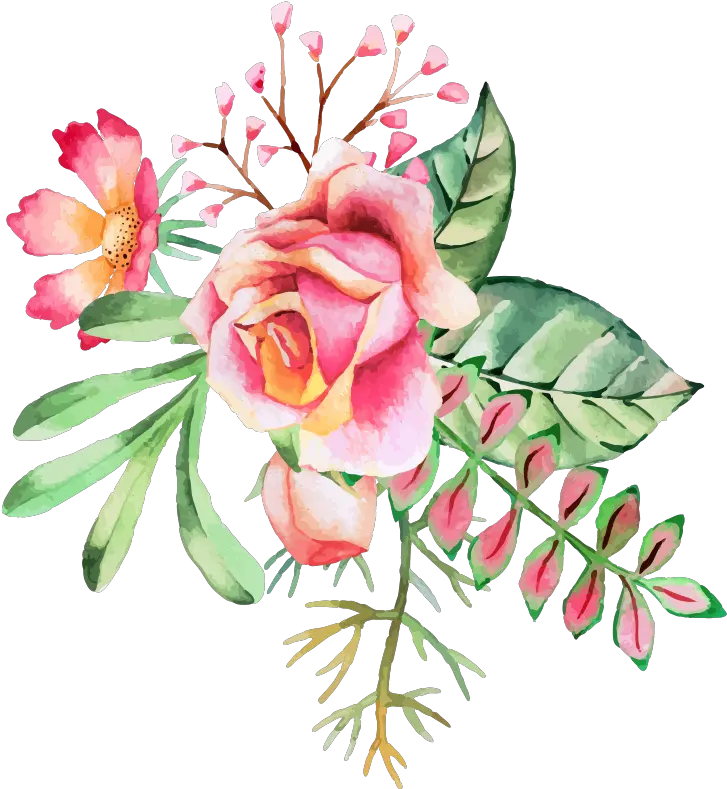 Watercolor Painting Flower Ink Watercolor Roses Daisies Watercolor Painting Png Daisies Png