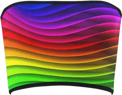 Download Hd Rainbow Wavy Lines Bandeau Top Bandeau Graphic Design Png Wavy Lines Png
