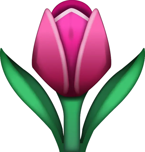 Emoji Flower Png 5 Image Pink Tulip Emoji Apple Flower Emoji Png