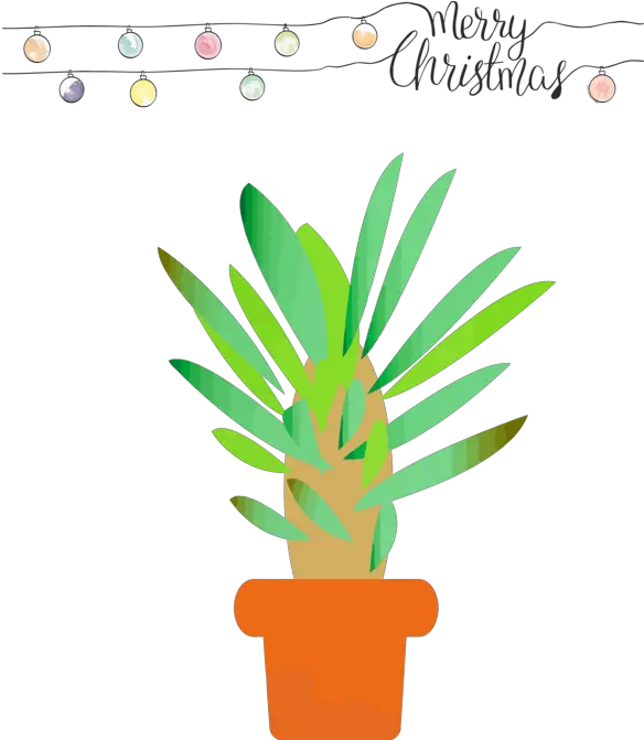 Christmas Flowerpot Houseplant Plant Kaktus Kartun Png Merry Christmas Transparent