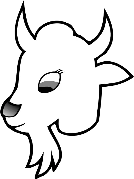 Goats Head Clipart Black And White Goat Animated Png Goat Head Png