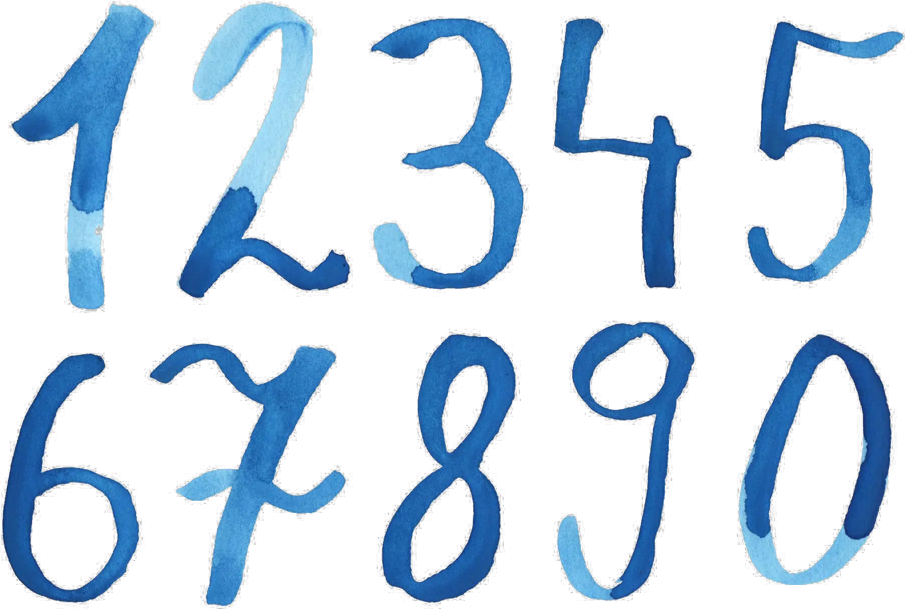 Numbers Png Download Image Arts Watercolor Numbers Png Numbers Png