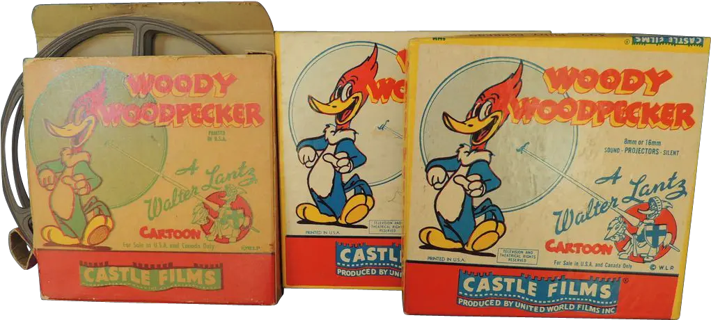 Download Vintage 8mm Castle Films Cartoon Movies Woody Woody Woodpecker 8mm Png Woody Woodpecker Png