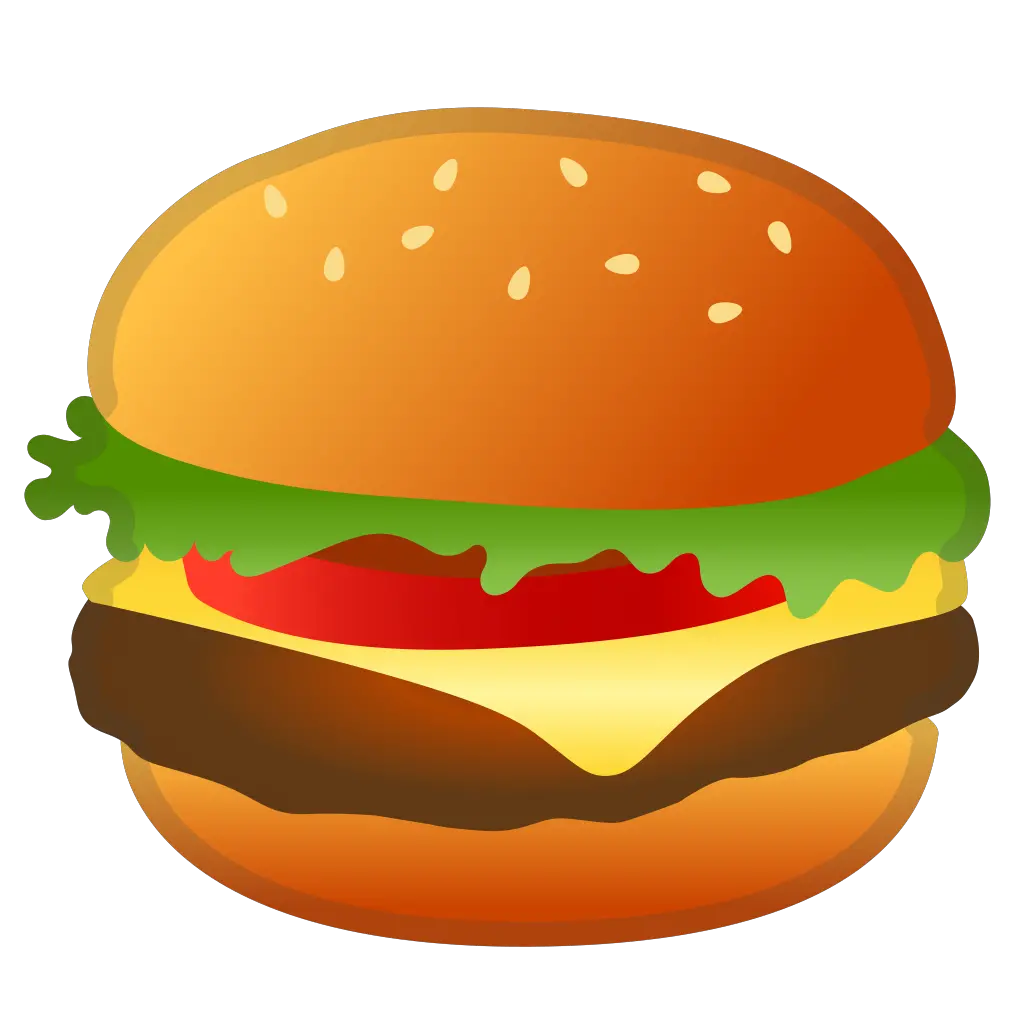 Hamburger Icon Noto Food Drink Iconset Google Burger Emoji Cheeseburger Emoji Png Cheese Burger Png