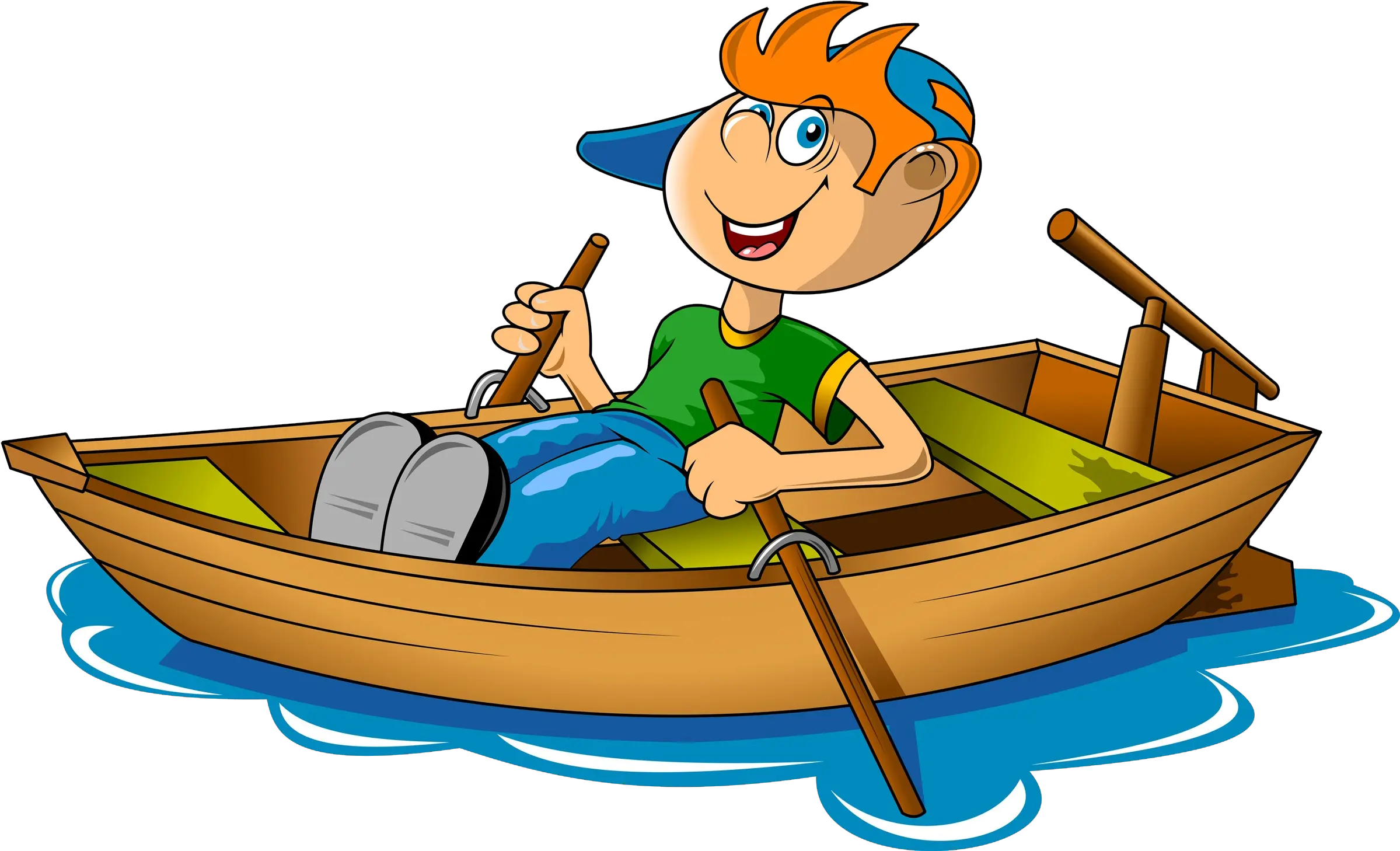 4570book Hd Ultra Boat Rowing A Boat Cartoon River Png