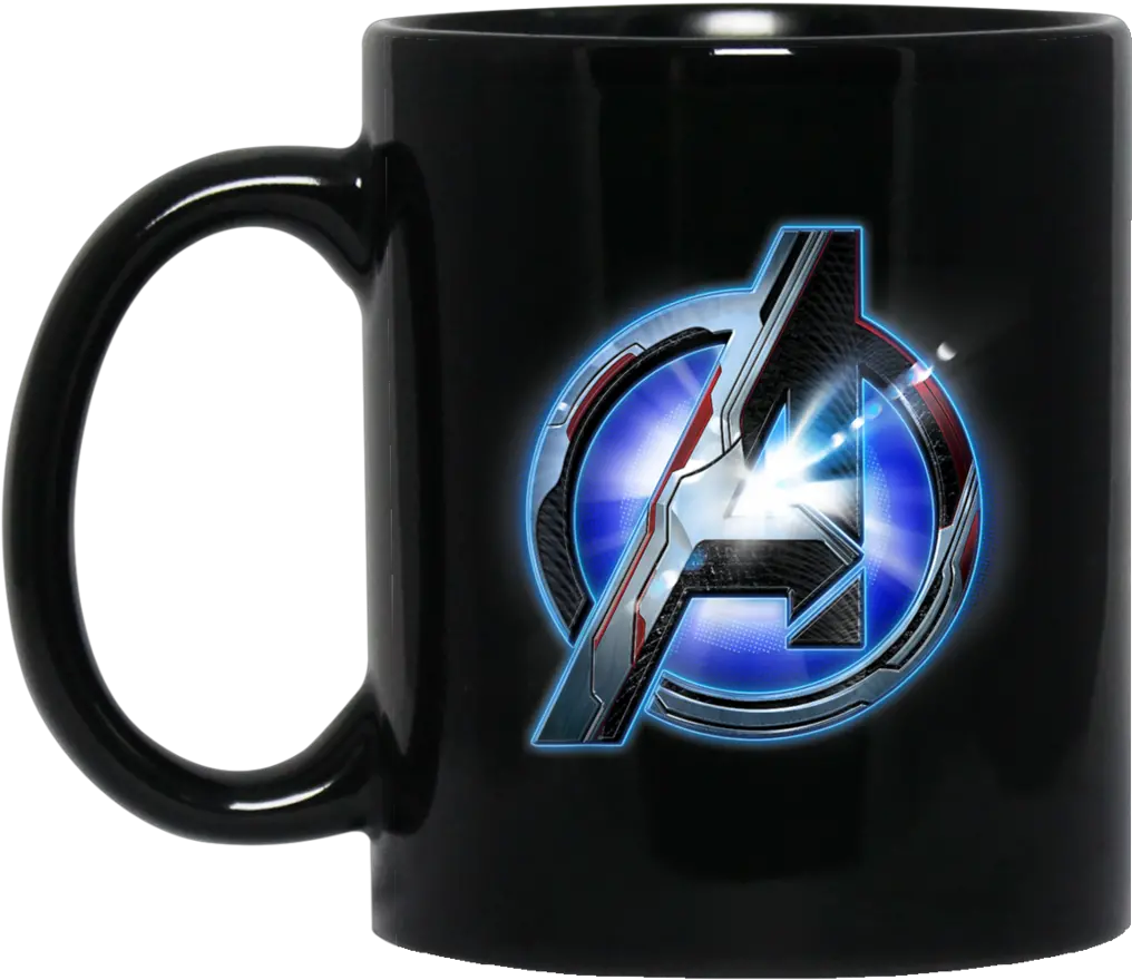 Marvel Avengers Endgame Tech Logo Graphic Black Mug Berserk Mug Png Avengers Endgame Logo Png