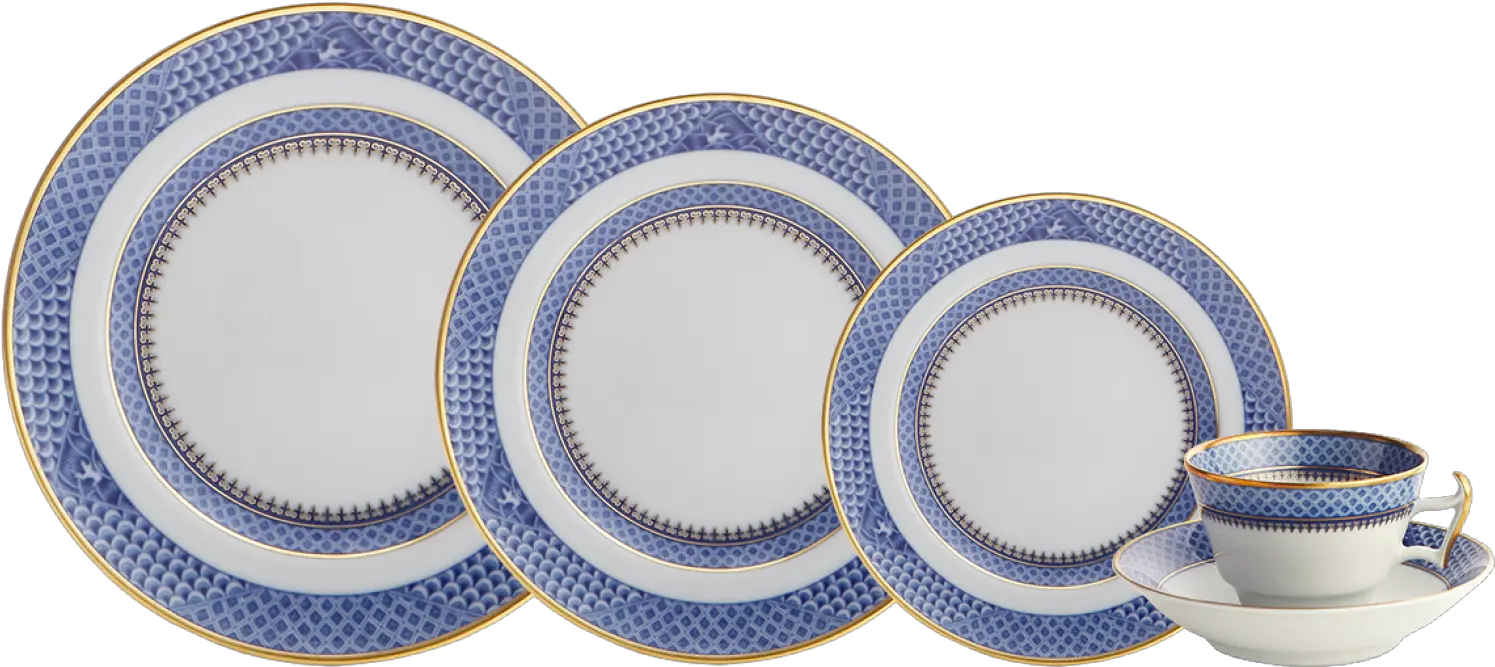 Indigo Wave 5 Piece Place Setting Plate Png Place Setting Png