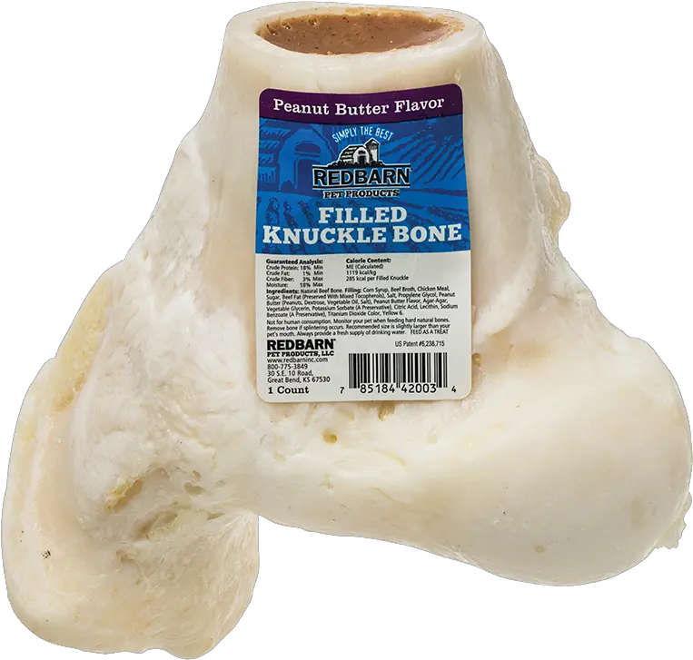 Filled Knuckle Bone Peanut Butter Flavor Dog Chew Knuckle Bone Png Bone Transparent