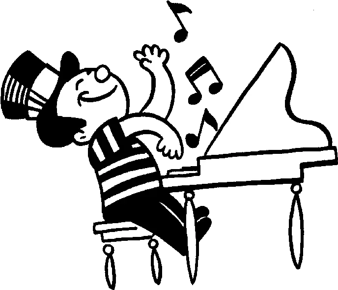 Piano Clipart Pianist Drawing Playing Piano Cartoon Png Piano Clipart Transparent