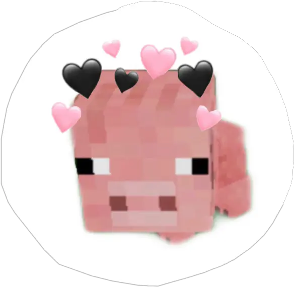 Jeremy Pig Minecraft Aesthetic Sticker Girly Png Aesthetic Minecraft Logo