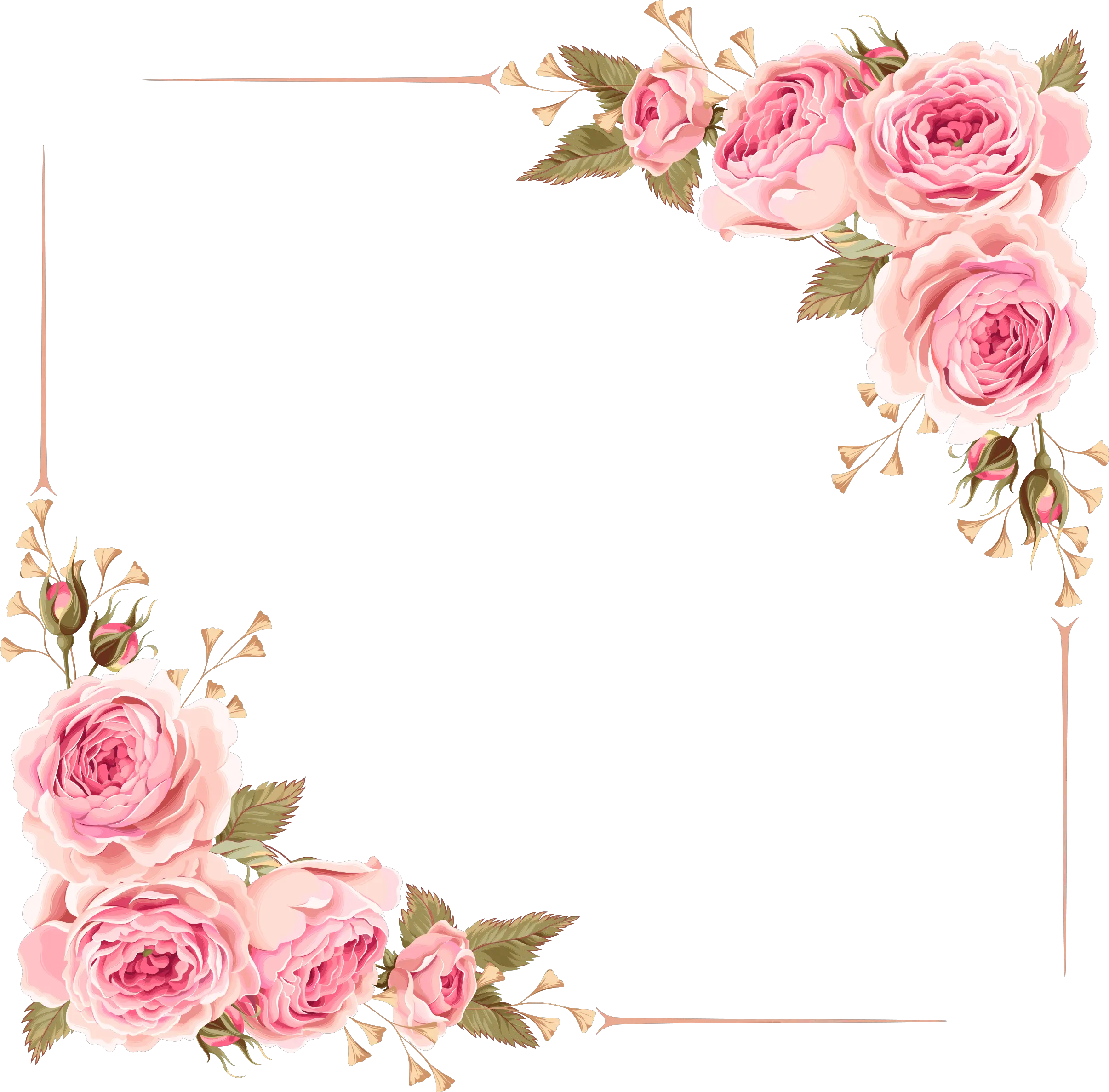 Flowers Frame Png Flower Frame Square Png png