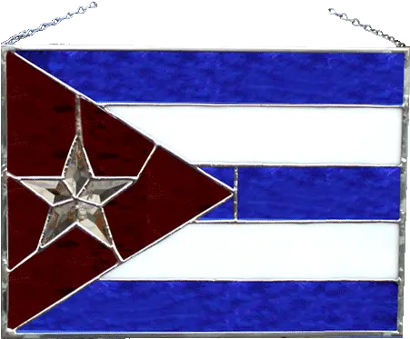 Cuban Stained Glass Flag Puerto Rican Flag Stained Glass Png Cuban Flag Png