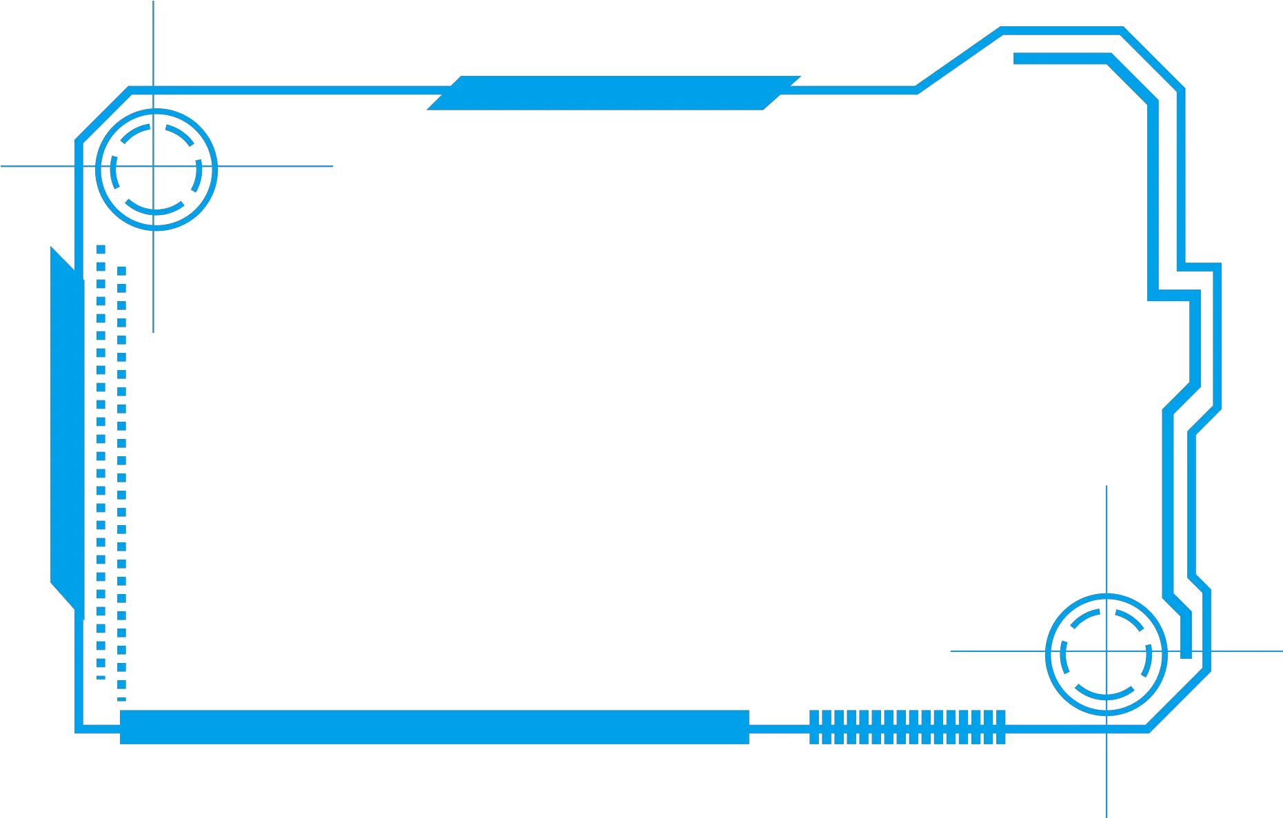 Tech Border Blue Simple Lines Png And Psd Technology Border Png png