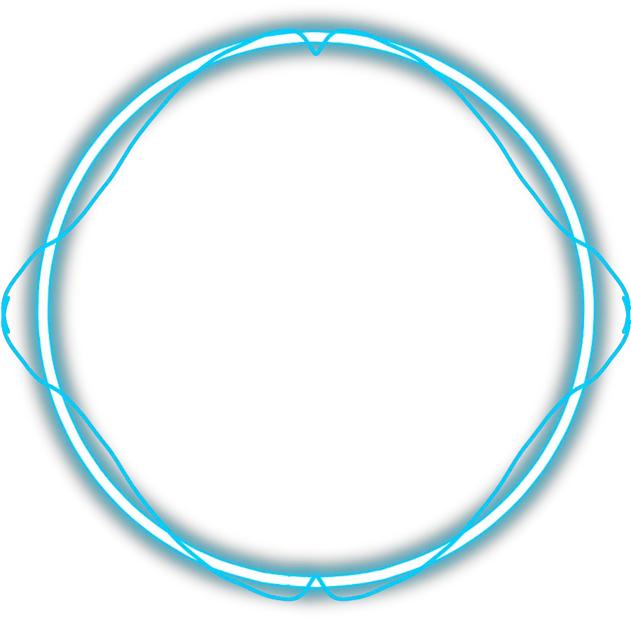 Neon Round Blue Freetoedit Circle Frame Border Geometri Blue Neon Circle Png png