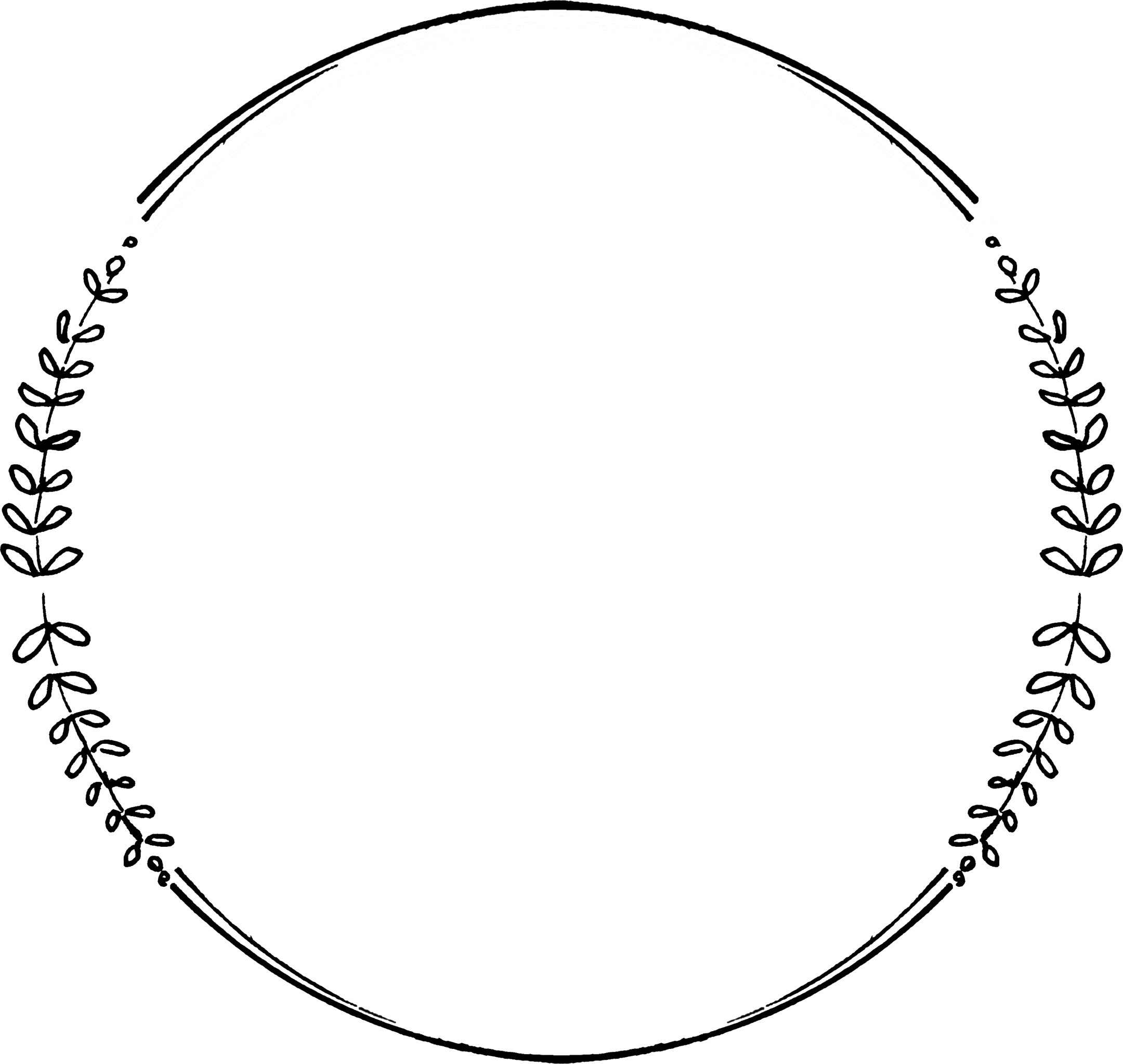 Circle Clipart Monogram Frame Simple Circle Border Design png