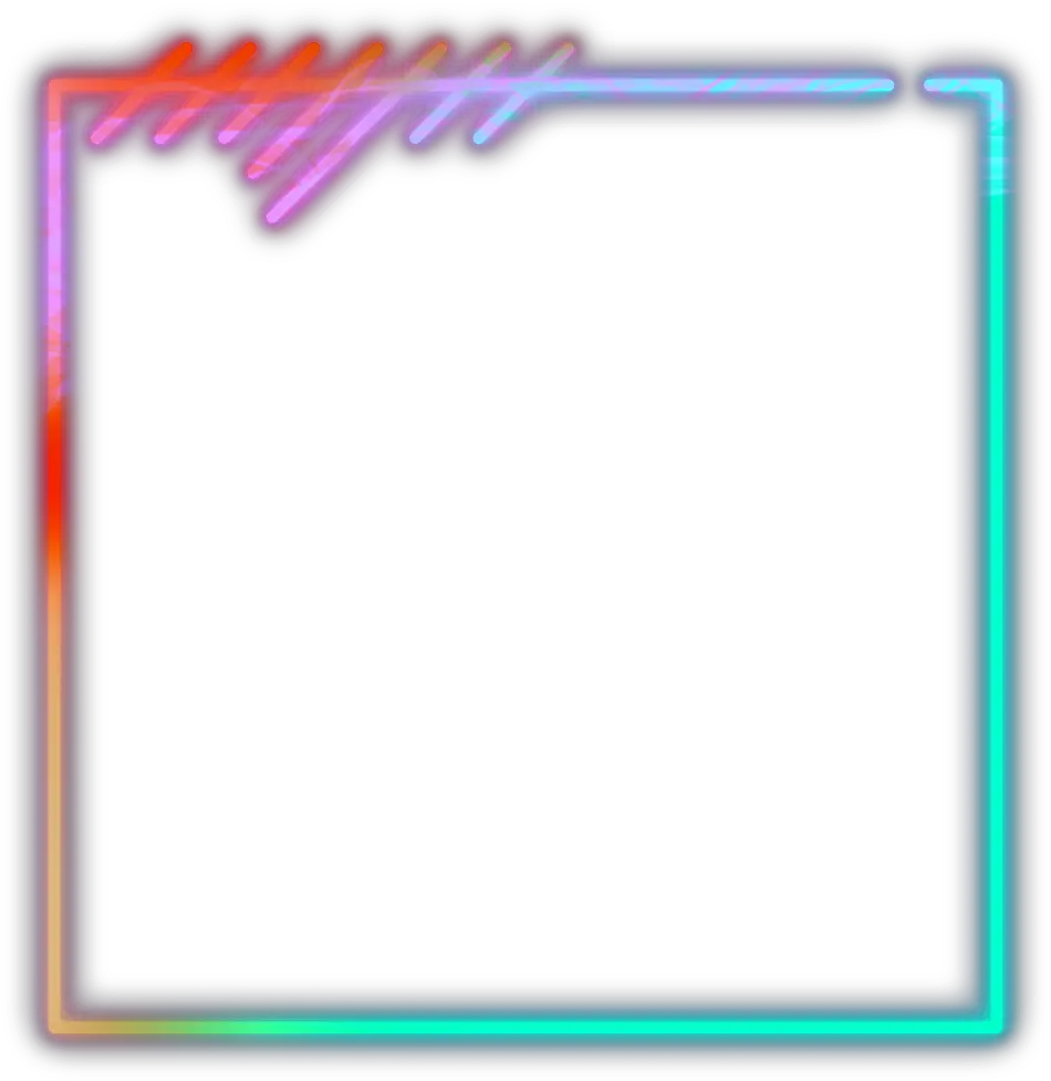 Mq Neon Frame Frames Border Borders Neon Border Transparent Background png
