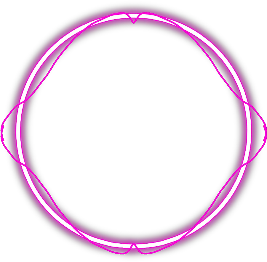 neon round pink freetoedit circle frame border Blue Neon Circle Png png