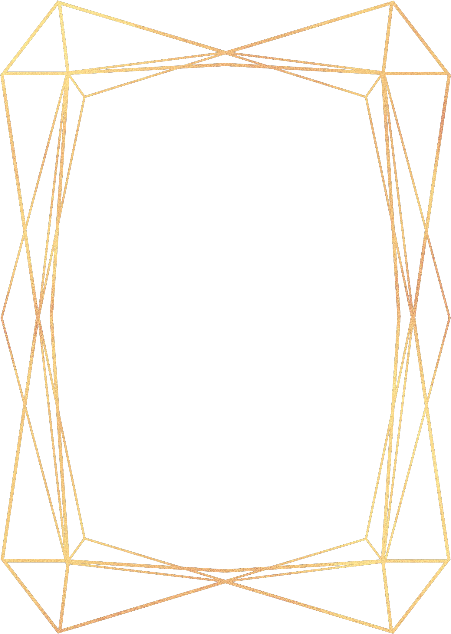 frame gold geometric frames ftestickers Picture Frame png
