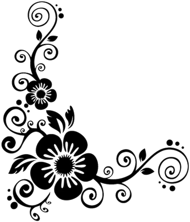 Border Vector Line Border Flower Design png