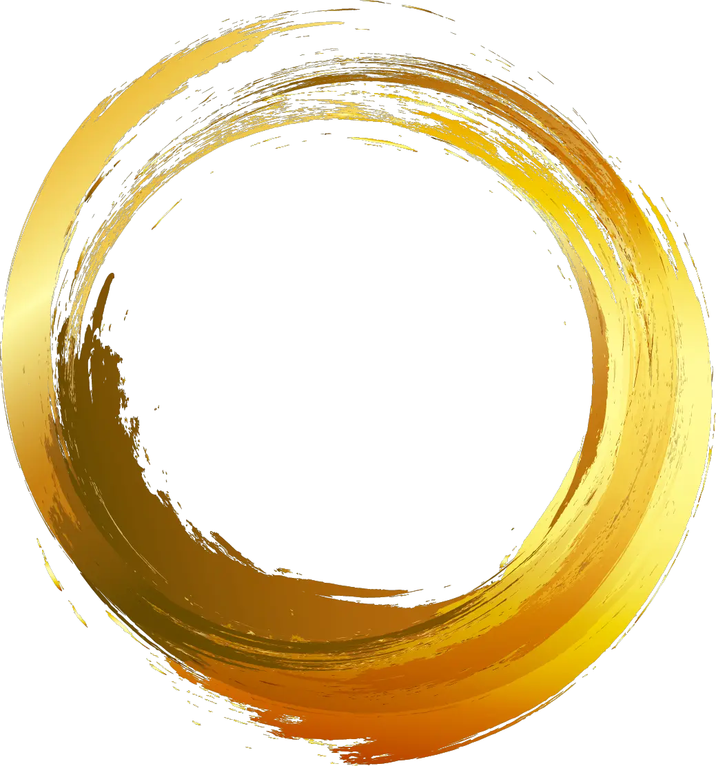 Gold Painted Vector Brush Ink Circle Painting Clipart Circle Brush Stroke Png png
